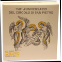 2019 Vaticano 5 euro 150 Anniv. Circolo di San Pietro Argento e Oro 